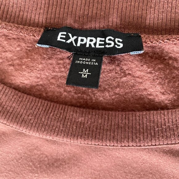 Express Mauve Relaxed Crew Neck Top Size Medium - Picture 7 of 8